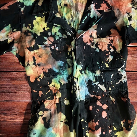 Big bud press short sleeve Colorful Tie-Dye Jumpsuit - Picture 5 of 5